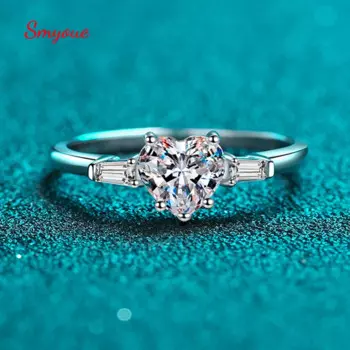 Женское Обручальное Кольцо Smyoue с имитацией бриллианта, серебро пробы