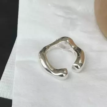 Женское Открытое кольцо в стиле хип-хоп, серебро 925 пробы