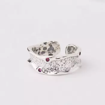 Женское открытое серебряное кольцо Yintai 100% пробы с бриллиантами