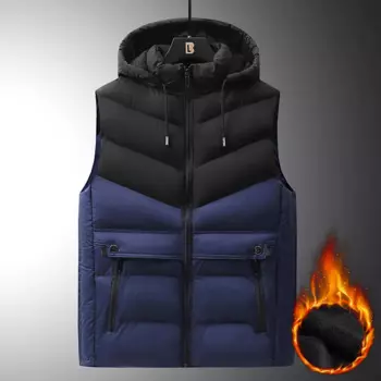 Женское пальто, флисовая подкладка, теплый толстый жилет, пэчворк, дизайнерская шапка, съемная мужская хлопковая куртка без рукавов