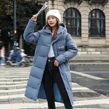 Женское пальто с капюшоном, модная зимняя куртка, женские парки, повседневная плотная куртка, женская теплая верхняя одежда 2021, пальто