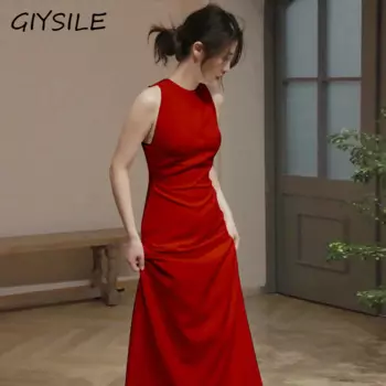 Женское платье без рукавов, с бантом на спине