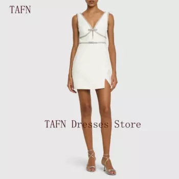 Женское платье без рукавов, с V-образным вырезом