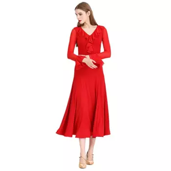 Женское платье для современных танцев, стандартное платье с коротким рукавом, модель S9089, 2024