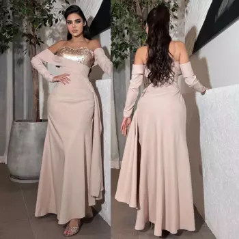 Женское платье для выпускного вечера, соблазнительное платье-футляр с открытой спиной, лоскутное вечернее платье с длинным рукавом