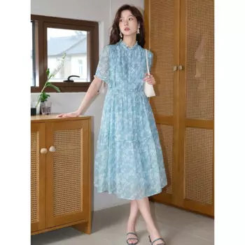 Женское платье из шелка тутового шелкопряда