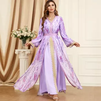 Женское платье-кимоно, Макси-Платье с принтом