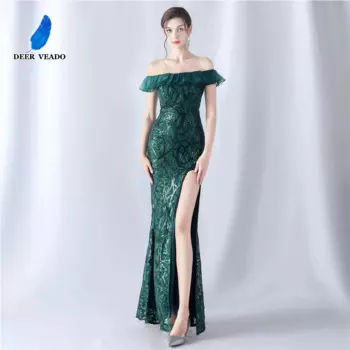 Женское платье-макси для выпускного вечера