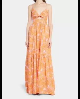 Женское платье миди на бретельках с открытой спиной