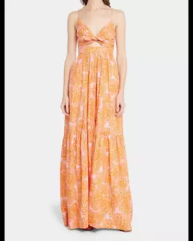 Женское платье миди на бретельках с открытой спиной