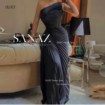 Женское платье на одно плечо, с юбкой-годе