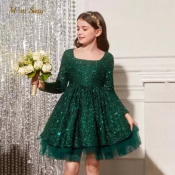 Женское платье-пачка с длинным рукавом, с бантом