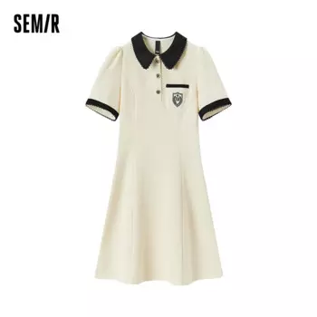 Женское платье-поло с цветочной вышивкой, в цветочек