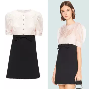 Женское платье-рубашка на пуговицах, с вышивкой бисером