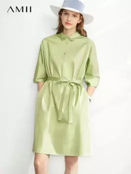 Женское платье-рубашка с рукавом «летучая мышь», 5 цветов