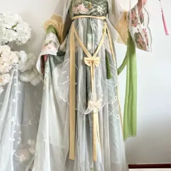 Женское платье-рубашка с вышивкой для взрослых Hanfu