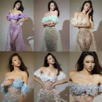 Женское платье с цветочным рисунком, 6 цветов