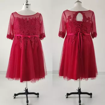 Женское платье с круглым вырезом, большого размера