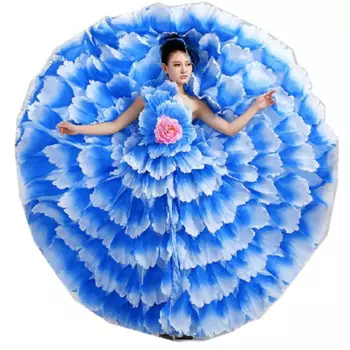 Женское платье с лепестками и юбкой-качели, 540