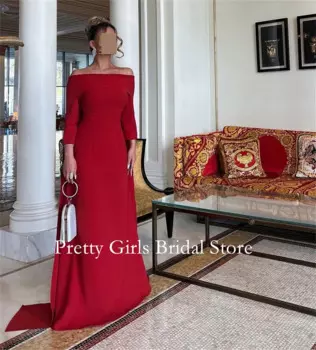 Женское платье с открытыми плечами, в арабском стиле