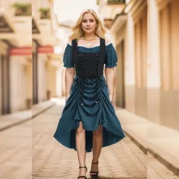 Женское платье с рюшами и рюшами, средней длины