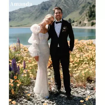 Женское платье с юбкой-годе, со съемным рукавом