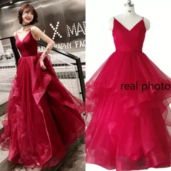 Женское платье с V-образным вырезом, без рукавов