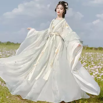 Женское платье с вышивкой в китайском стиле