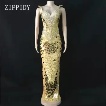 Женское платье стразы с блестками, 3 цвета