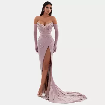 Женское платье-Труба без бретелек, с открытой спиной