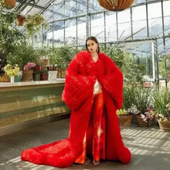 Женское платье в несколько рядов, красное Пышное Платье с длинным рукавом и рюшами, Новинка