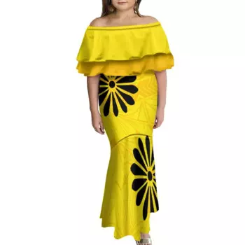 Женское платье в пол, с открытыми плечами