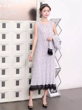 Женское платье в стиле ретро, с юбкой и пальто