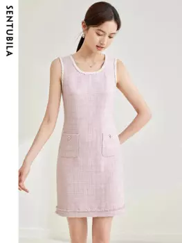 Женское платье-жилет без рукавов, прямого покроя, M33L51441