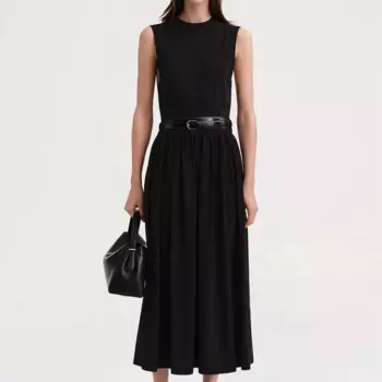 Женское платье-жилет без рукавов с круглым вырезом