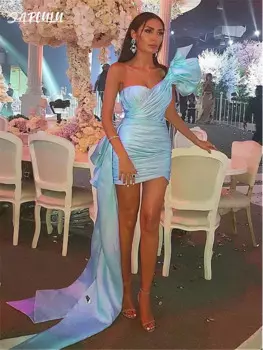 Женское пляжное платье на одно плечо выше колена