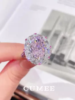 Женское позолоченное кольцо с фианитом, из серебра 925 пробы