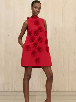 Женское прямое мини-платье с юбкой-годе, без рукавов