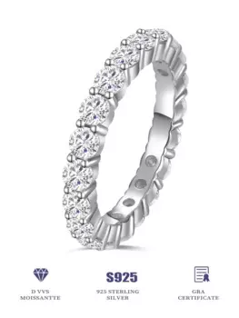 Женское серебряное кольцо с муассанитом, обручальное кольцо с бриллиантами, новинка 2024