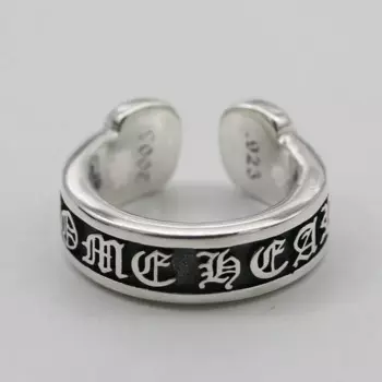 Женское серебряное кольцо в стиле панк с цветами