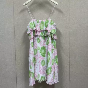 Женское сексуальное летнее платье на бретельках, многослойное элегантное вечернее платье мини без рукавов