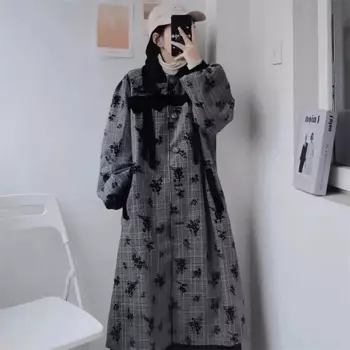 Женское шерстяное пальто с бархатным бантом, новое шерстяное пальто средней длины в Корейском стиле, Осень-зима 2023
