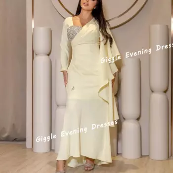 Женское шифоновое платье до щиколотки, с рюшами