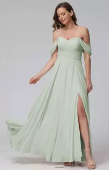 Женское шифоновое платье с открытыми плечами, без рукавов