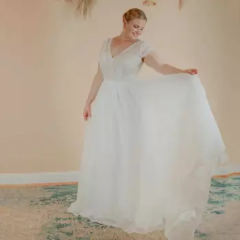 Женское шифоновое платье с V-образным вырезом и рукавами-крылышками