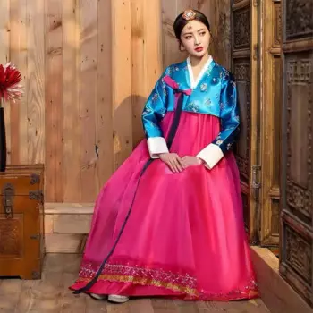 Женское стандартное платье Hanbok, Национальный костюм, женская уличная одежда в Корейском стиле