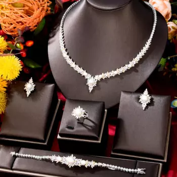 Женское свадебное ожерелье Siscathy, роскошное циркониевое жемчужное ожерелье, серьги, браслет, воротник, аксессуар