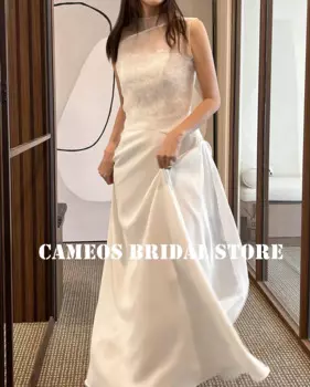 Женское свадебное платье без рукавов, из органзы