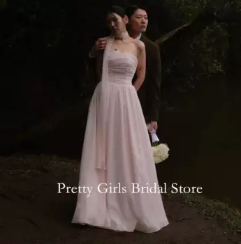 Женское свадебное платье без рукавов, в Корейском стиле