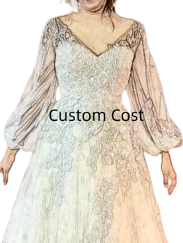 Женское свадебное платье, фатиновое платье невесты с пышными рукавами, модель 2024